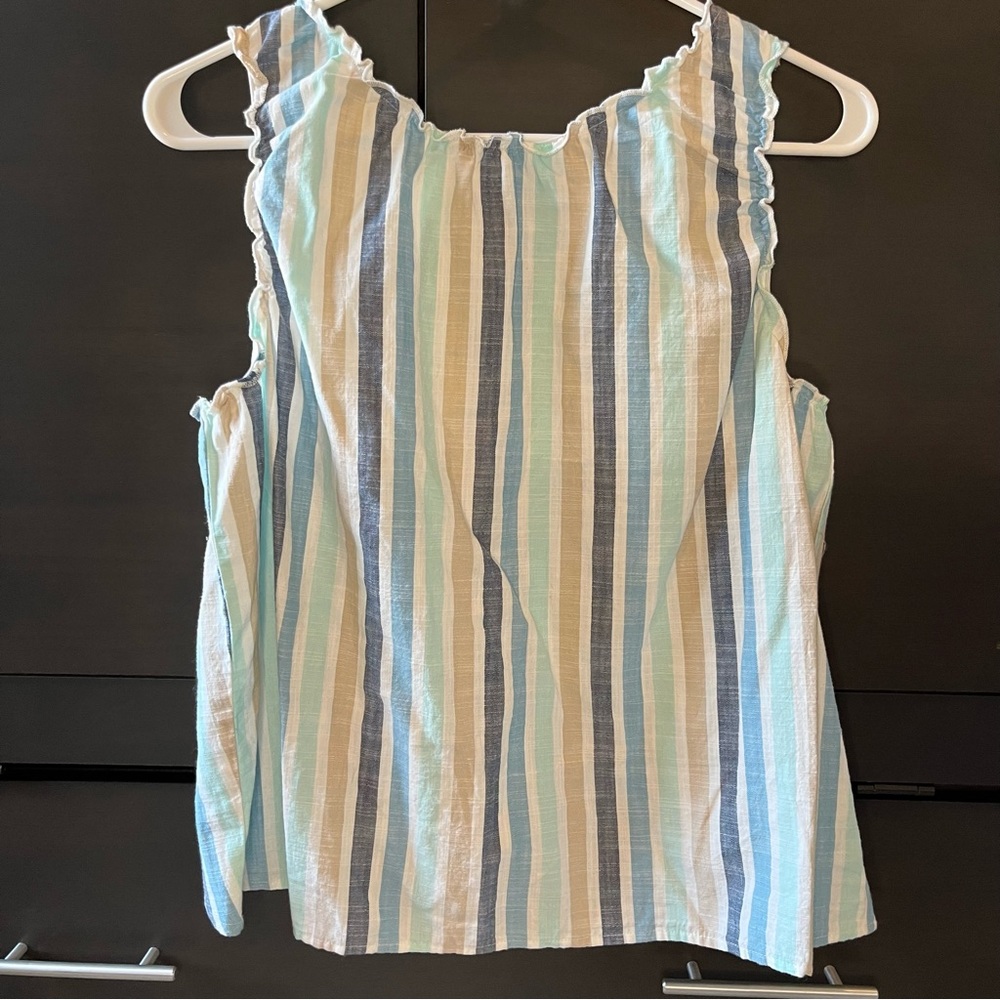 Striped Open Back Top